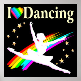 DAZLING IK HOOP VAN DANCING BALLERINA ONTWERP POSTER