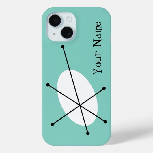 Dazzle Blue 'Jouw naam' iPhone hoesje (Achterkant)