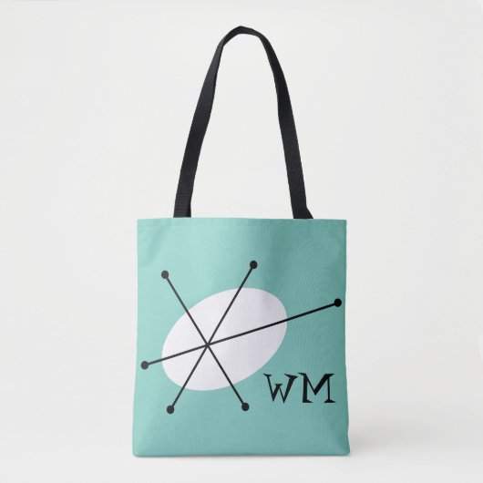 Dazzle Blue-monogram over het hele tas (Voorkant)