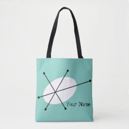 Dazzle Blue-tekst over het hele tas