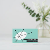 Dazzle Blue visitekaartje zwart terug (Staand voorkant)