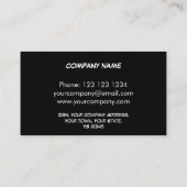 Dazzle Blue visitekaartje zwart terug (Achterkant)