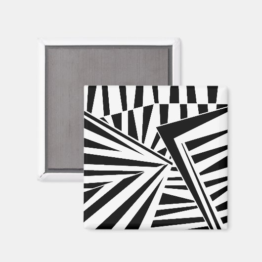 dazzle camouflage(black) magneet (Voorkant / Achterkant)