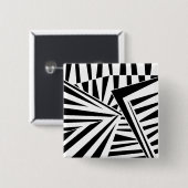 dazzle camouflage(black) vierkante button 5,1 cm (Voorkant /achterkant)