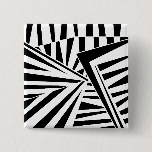 dazzle camouflage(black) vierkante button 5,1 cm (Voorkant)