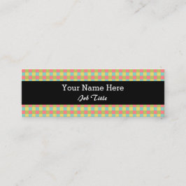 Dazzle Check Black skinny Mini Visitekaartje