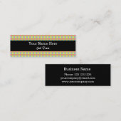 Dazzle Check Black skinny Mini Visitekaartje (Voorkant / Achterkant)