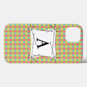 Dazzle Check 'Monogram' iPad Mini hoesje verticaal (Achterkant (horizontaal))