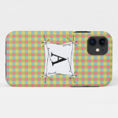 Dazzle Check 'Monogram' iPhone case verticaal (Achterkant (horizontaal))