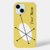 Dazzle Geel 'Jouw naam' iPhone hoesje (Achterkant)