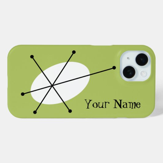 Dazzle Green 'Jouw naam' iPhone hoesje (Achterkant (horizontaal))