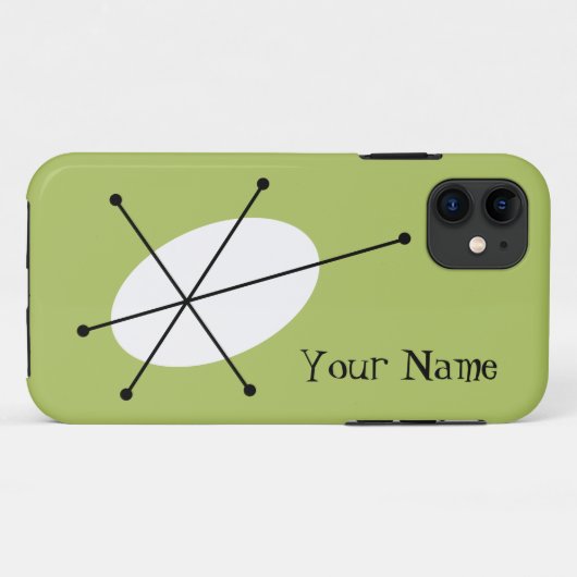 Dazzle Green 'Jouw naam' iPhone hoesje (Achterkant (horizontaal))