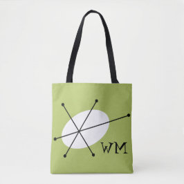 Dazzle Green-monogram over het hele tas