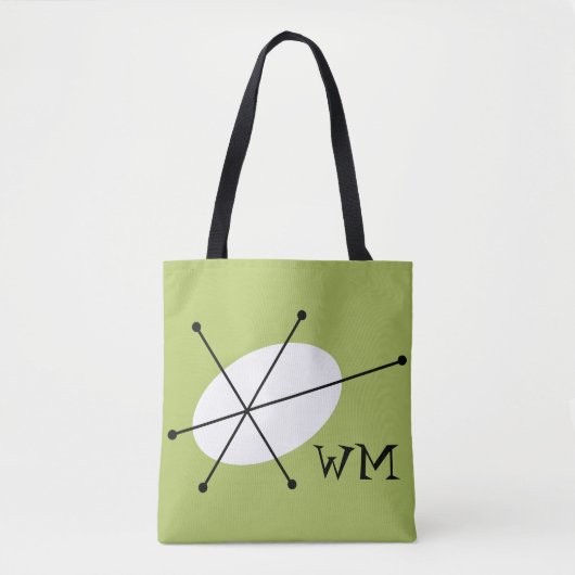 Dazzle Green-monogram over het hele tas (Voorkant)