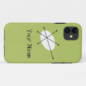 Dazzle Green 'Name' iPhone-hoesje verticaal Case-Mate iPhone Case (Achterkant (horizontaal))
