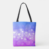 Dazzle Hearts en sterren op maat canvas tas (Achterkant)