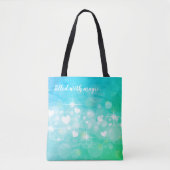 Dazzle Hearts en sterren op maat canvas tas (Voorkant)