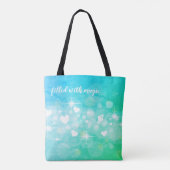 Dazzle Hearts en sterren op maat canvas tas (Achterkant)