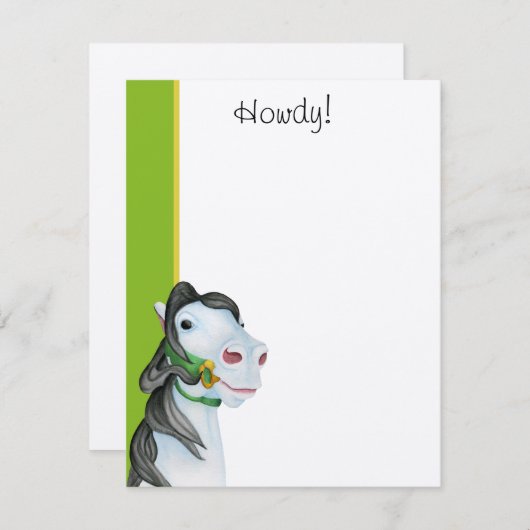 Dazzle Howdy Flat Note-kaarten Notitiekaartje (Voorkant / Achterkant)