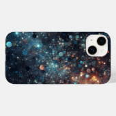 Dazzle in donkerblauw: de ultieme glitter Case-Mate iPhone case (Achterkant (horizontaal))