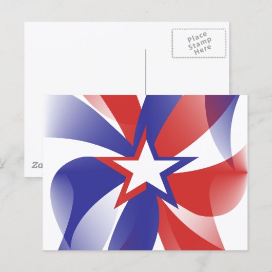 Dazzle Me Patriotic Briefkaart (Voorkant / Achterkant)