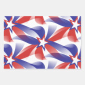 Dazzle Me Patriotic Stars - Red White Blue Inpakpapier Vel (Voorkant 2)