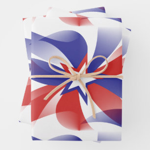Dazzle Me Patriotic Stars - Red White Blue Inpakpapier Vel