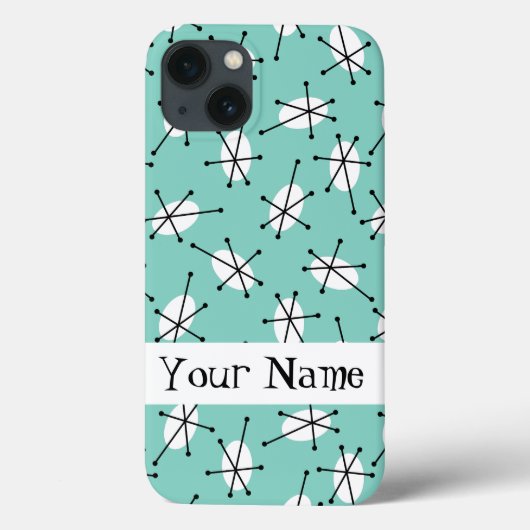 Dazzle Multi Blue Name iPad case (Achterkant)