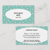 Dazzle Multi Blue visitekaartje ovaal wit (Voorkant / Achterkant)