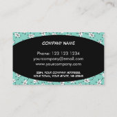 Dazzle Multi Blue visitekaartje oval zwart (Achterkant)