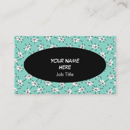 Dazzle Multi Blue visitekaartje oval zwart