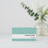 Dazzle Multi Blue visitekaartje white stripe (Staand voorkant)
