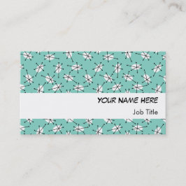 Dazzle Multi Blue visitekaartje white stripe