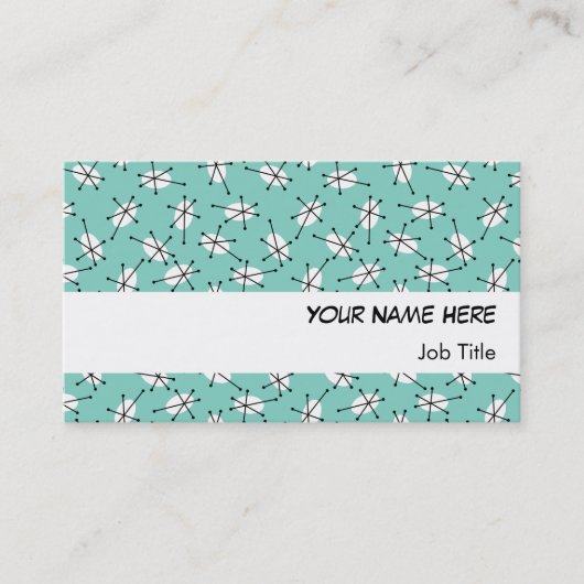 Dazzle Multi Blue visitekaartje white stripe (Voorkant)
