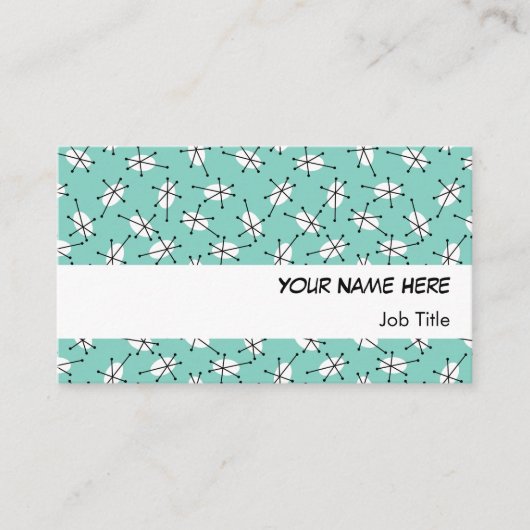 Dazzle Multi Blue visitekaartje white stripe (Voorkant)