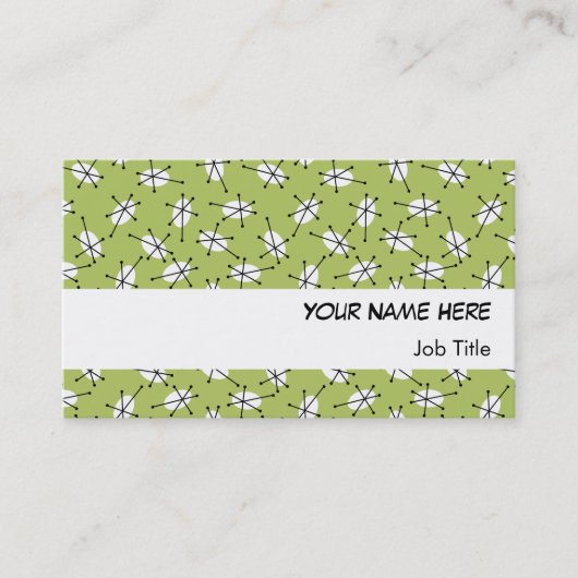 Dazzle Multi-Green visitekaartje white stripe (Voorkant)