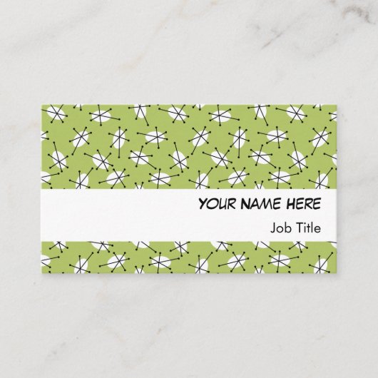 Dazzle Multi-Green visitekaartje white stripe (Voorkant)