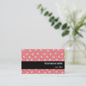 Dazzle Multi Roze visitekaartje zwarte streep (Staand voorkant)