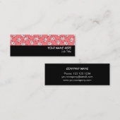 Dazzle Multi-Roze zwarte stripe skinny Mini Visitekaartje (Voorkant / Achterkant)