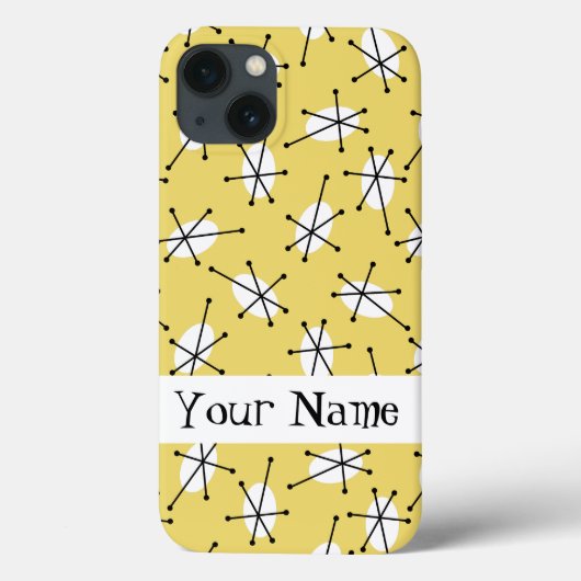 Dazzle Multi-Yellow 'Name' iPad case (Achterkant)