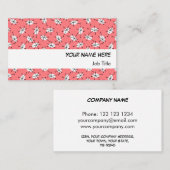 Dazzle Multiroze visitekaartje witte streep (Voorkant / Achterkant)