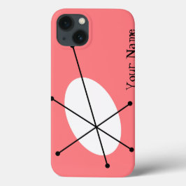 Dazzle Pink "Jouw naam" iPad-draagtas iPhone 13 Hoesje