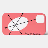 Dazzle Pink "Jouw naam" iPad-draagtas Case-Mate iPhone Case (Achterkant (horizontaal))