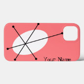 Dazzle Pink 'Jouw naam' iPad Mini hoesje (Achterkant (horizontaal))