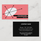 Dazzle Pink visitekaartje zwart terug (Voorkant / Achterkant)