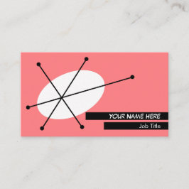 Dazzle Pink visitekaartje zwart terug