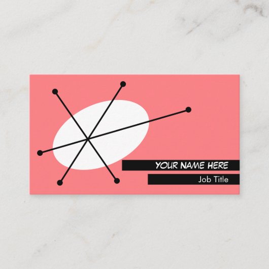 Dazzle Pink visitekaartje zwart terug (Voorkant)