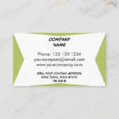 Dazzle Plaque Green visitekaartje (Achterkant)