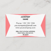 Dazzle Plaque Pink visitekaartje (Achterkant)