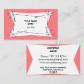 Dazzle Plaque Pink visitekaartje (Voorkant / Achterkant)